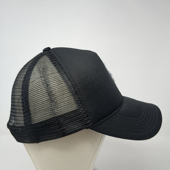 Kansas City Snapback Trucker Hat Black One Size Adjustable Embroidered Rope - Picture 5 of 9